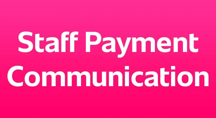 Staff Payment Communication